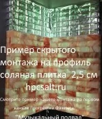 Соляная плитка шлифованная с пропилом (пазом) 10*10*2,5см