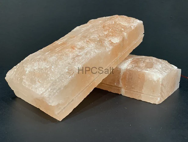 Соляной кирпич 20*10*3,5см РЕЛЬЕФНЫЙ с пазом из Гималайской соли не торцованный