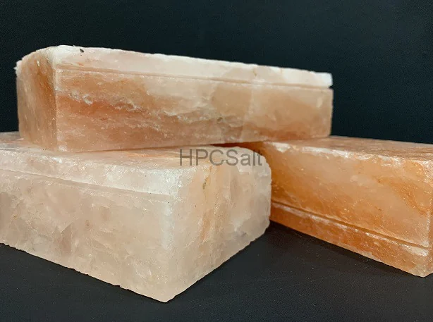 Соляной кирпич 20*10*5см шлифованный с пазом для монтажа из Гималайской соли не торцованный